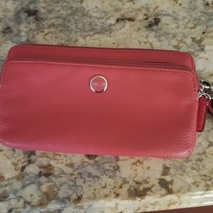 Authentic Coach Leather wristlet wallet